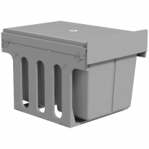 DecHome F4501LG Pattumiera Sottolavello Estraibile con 3 Secchi Rimovibili Grigio Chiaro