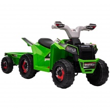 DecHome F4820GN Quad Elettrico per Bambini 18-36 Mesi con Rimorchio Pedale Verde