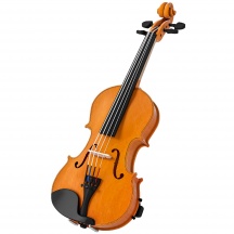 DecHome F6370BN Violino 44 in Legno con Manico e Testa in Acero Marrone