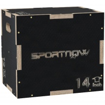 DecHome F846BK Box Jump Pliometrico a 3 Altezze in Legno Antiscivolo 41-36-31 cm colore Nero