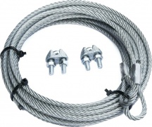 Brugel FU4G35R Fune Acciaio Zincato Pretagliata Gancio Asola mm 4x3,5 mt