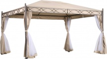DecHome GA802038 Gazebo Giardino 3x4 mt in Acciaio e Poliestere colore Beige