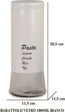 DecHome GDM032 Barattolo Vetro ml 1800 Bianco