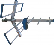 DecHome GLX5UBF Antenna TV Terrestre UHF 5 Elementi colore Grigio e Blu