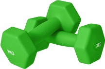 DecHome GNA768F Set 2 Manubri 3 Kg Esagonali e Antiscivolo 18x8x8 cm Verde