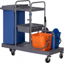 DecHome GYA500F Carrello Pulizie 3 Ripiani con Sacco e Strizzatore 111x63x103 cm