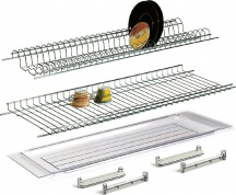 DecHome H0129 62 Scolapiatti Per Pensile cm 76 -Metallo Grigio Con Vaschetta