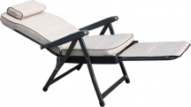 DecHome HF807135-BEIG Sedia Sdraio da Giardino con Cuscini cm 155x60x60 Sabbia
