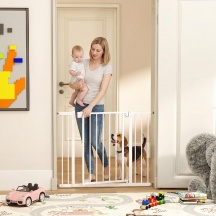 DecHome K5452WT Cancellino di Sicurezza per Bambini e Animali 76-103x76 cm Bianco