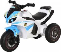 DecHome K675BU Moto Giocattolo Cavalcabile 3 Ruote Bambini 18-36 Mesi Polizia Azzurro