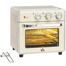 DecHome K6770CW Forno Elettrico Ventilato 20 Litri 1400W con Accessori CremaArgento