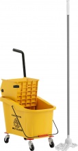 DecHome K762YL Secchio Lavapavimenti Professionale 36L con Mocio Strizzatore Giallo