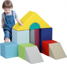 DecHome K797MX Set Costruzioni Morbide per Bambini 1-3 Anni con 11 Forme Multicolore