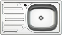 DecHome KITSA07SX Lavello 1 Vasca con Gocciolatoio sinistro 76 cm