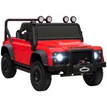 DecHome L4780RD Macchina Elettrica Bambini 3-5 Anni Land Rover 12V con Telecomando Rosso