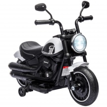 DecHome L5100WT Moto Elettrica per Bambini 18-36 Mesi con Rotelle e Fanale BiancoNero