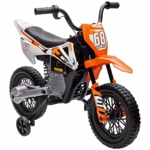 DecHome L5120OG Moto Elettrica per Bambini 3-6 Anni con Rotelle Rimovibili Arancione