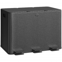 DecHome L5252BK Pattumiera a 3 Sezioni da 20L con Chiusura Silenziosa 61x36x56 cm Nero