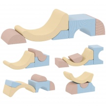 DecHome L611008 Set 5 Costruzioni Morbide Bambini 1,5-8 Anni in Tessuto Effetto Velluto