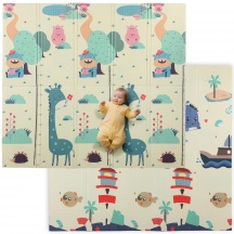 DecHome L6622MX Tappeto per Bambini 0-6 Anni a Tema Animali 196x176x1.5 cm Multicolore