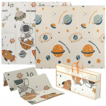 DecHome L6650MX Tappeto per Bambini 0-6 Anni a Tema Spazio 196x176x1.5 cm Multicolore