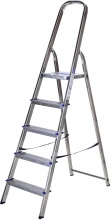 FACAL LF5 Scala Alluminio Alfa 5 Gradini Portata 150 Kg 166 cm Professionale