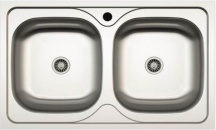DecHome MP862V Lavello Cucina 2 Vasche Incasso Acciaio Inox