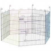 AllMyPets MX-D0MR Cancellino per Cani a 6 Pannelli in Metallo � 120x60 cm Multi