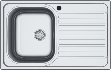 DecHome N273DXKIT Lavello Cucina 1 Vasca con Gocciolatoio 79 cm acciaio
