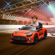 DecHome OGZ442 Macchina Elettrica Bambini 3-8 Anni Mercedes-AMG Telecomando Arancione