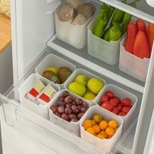DecHome PK07184 Organizer per Frigorifero Set 3 contenitori Bianco