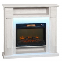 DecHome R351ND Camino Elettrico 1800W con Fiamma 3D  e Timer 105x27x97 cm Legno