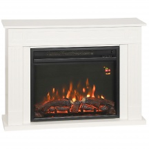 DecHome R355WT Camino Elettrico Fiamma 5 Luminosit� e Timer 98x23.5x69 cm Bianco