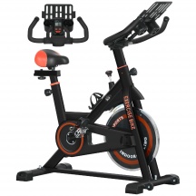 DecHome R403RD Cyclette con Volano da 8 kg e Schermo LCD 103x53x100-114 cm RossoNero