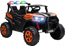 DecHome R418OG Macchina Elettrica Bambini 3-8 Anni 24V a 2 Posti Arancione