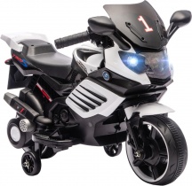 DecHome R418OG Moto Elettrica Bambini 18-36 Mesi 6V con Fari e Musiche Bianco R439WT