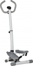 DecHome R521WT Stepper con Monitor LCD, Manubrio Regolabile ed Elastici BiancoGrigio