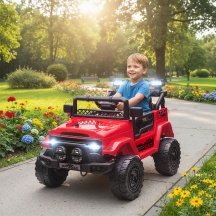 DecHome RDZ441 Macchina Elettrica Bambini 3-8 Anni con Clacson e Telecomando Rosso