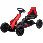 DecHome 312DHRD Go Kart a Pedali 3+ Sedile Regolabile 100x58x58.5 cm Rosso Nero