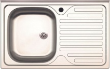 DecHome SA216DXKIT Lavello 1 Vasca con Gocciolatoio 80 cm Acciaio Inox