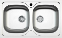 DecHome SA322KIT Lavello Cucina 2 vasche incasso 86x50 cm