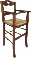 DecHome SEDIOLONE Seggiolone Legno Ristorante Design Rustico 38x42x88 cm Noce