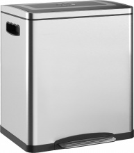 DecHome SRA462F Bidone Immondizia a 2 Sezioni 15L a Pedale 40x34.8x47.5 cm