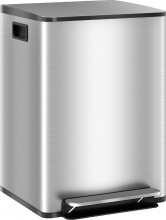 DecHome SRA464F Bidone Immondizia a 2 Sezioni 20L a Pedale 41.8x36.7x58 cm