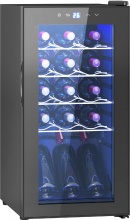 DecHome U7000BK Cantinetta Vino 15 Bottiglie 44L con Controllo Temperatura Nero