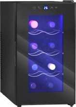 DecHome U7030BK Cantinetta Vino 8 Bottiglie 21L con Display Touch Nero