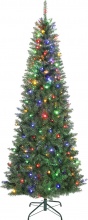 DecHome W644GN Albero di Natale 210 cm Illuminato con 350 Luci Bianche e Colorate