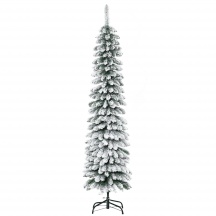 DecHome W658GN Albero di Natale Innevato 395 Rami in Metallo e Plastica 46x46x180 Verde