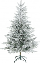 DecHome W659GN Albero di Natale Innevato Alto 150 cm Rami Realistici e Base in Metallo