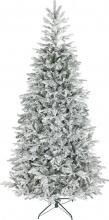 DecHome W661GN Albero di Natale Innevato Alto 210 cm Rami Realistici e Base in Metallo